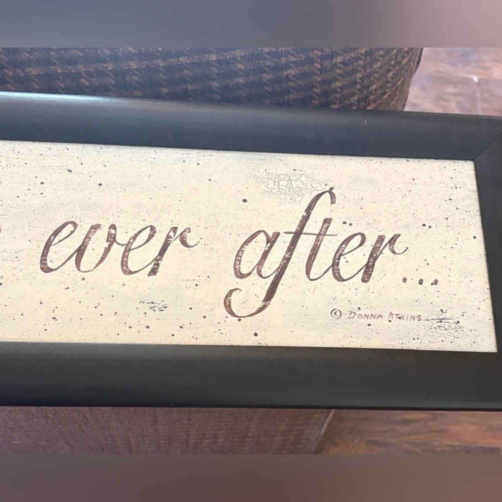 Brown and Cream Wall Art - 'And They Lived Happily Ever After' - Picture 4 of 4